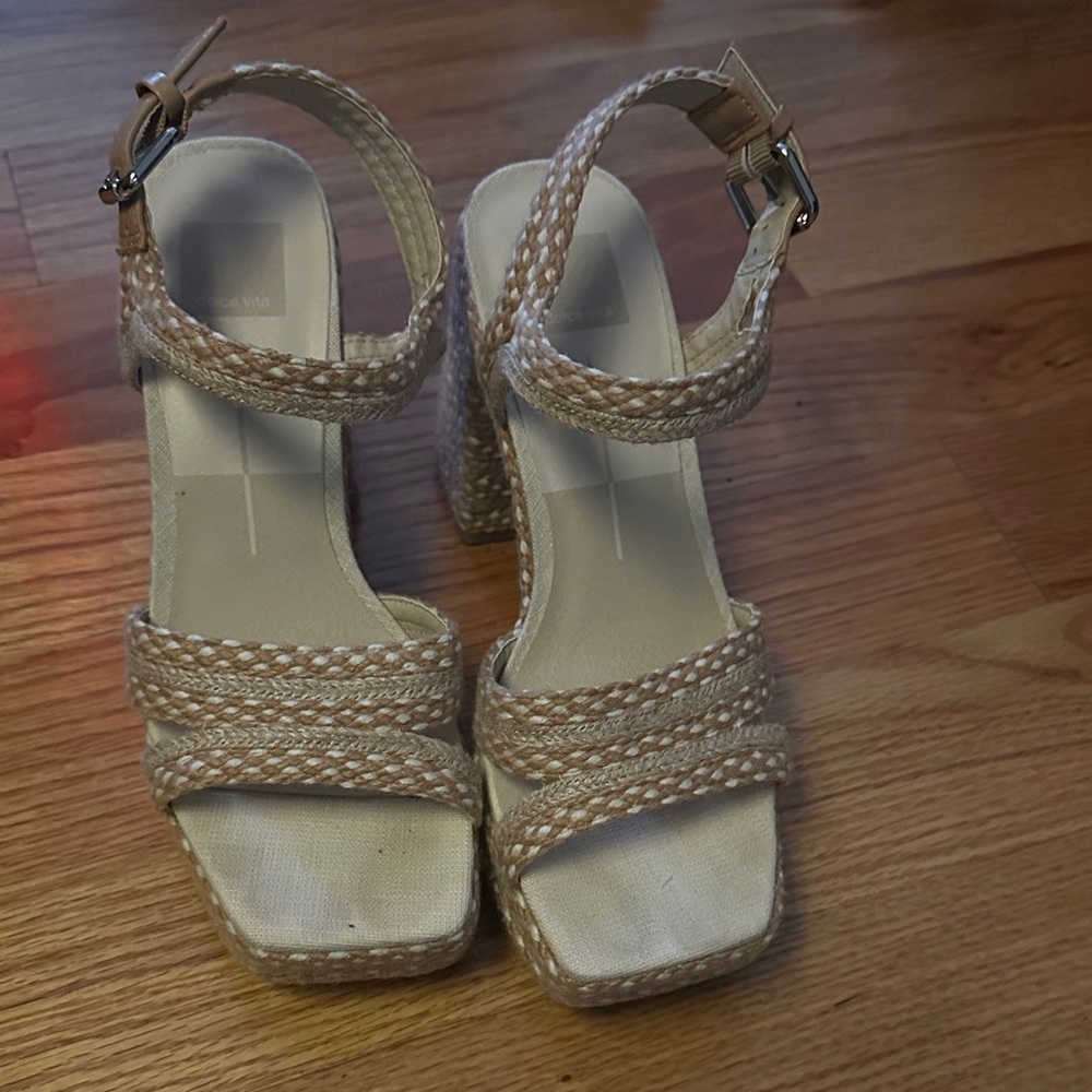 Dolce Vita Cream Braided Sandals